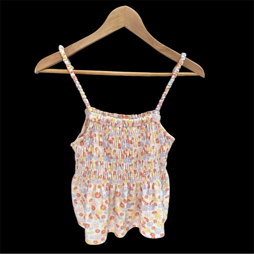 Flare Floral Print Peplum Tank
